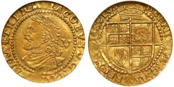 1/4 Laurel Королівство Англія (927-1649,1660-1707) Золото Яків I (1566-1625)