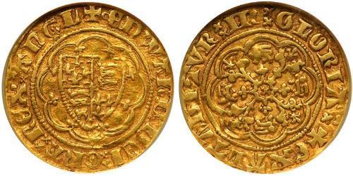 1/4 Noble Königreich England (927-1649,1660-1707) Gold Eduard III (1312-1377)