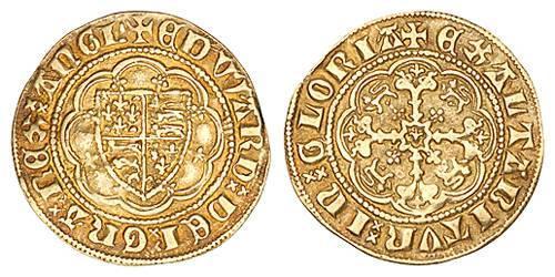 1/4 Noble Königreich England (927-1649,1660-1707) Gold Eduard III (1312-1377)
