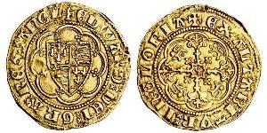 1/4 Noble Reino de Inglaterra (927-1649,1660-1707) Oro Eduardo III (1312-1377)