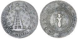 1/4 Pagoda Compagnia Inglese delle Indie Orientali (1757-1858) Argento 