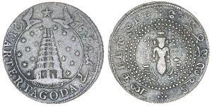 1/4 Pagoda Compañía Británica de las Indias Orientales (1757-1858) Plata 