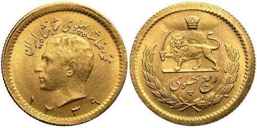 1/4 Pahlavi 伊朗 金 