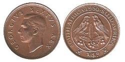 1/4 Penny Sudáfrica Bronce 