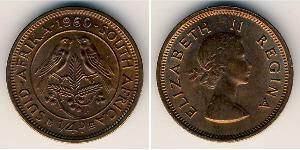 1/4 Penny Sudáfrica Bronce Isabel II (1926-2022)