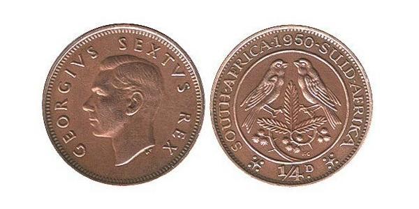 1/4 Penny Südafrika Bronze 