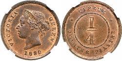 1/4 Piastre British Cyprus (1878 - 1960)  Victoria (1819 - 1901)