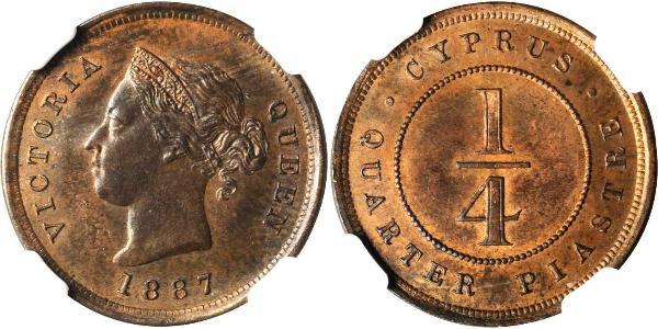 1/4 Piastre British Cyprus (1878 - 1960)  Vittoria (1819 - 1901)