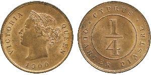 1/4 Piastre British Cyprus (1914–1960)  维多利亚 (英国君主)