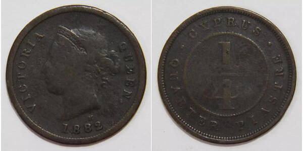 1/4 Piastre British Cyprus (1914–1960)  维多利亚 (英国君主)