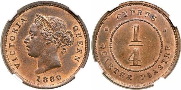 1/4 Piastre British Cyprus (1914–1960)  维多利亚 (英国君主)