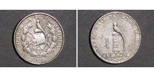 1/4 Quetzal Guatemala (1838 - ) Argent 