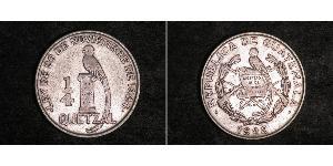 1/4 Quetzal Guatemala (1838 - ) Argent 