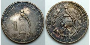 1/4 Quetzal Guatemala (1838 - ) Argent 