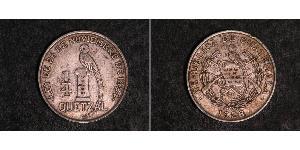 1/4 Quetzal Guatemala (1838 - ) Plata 