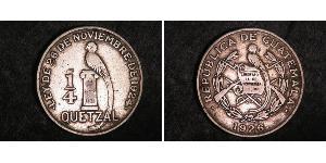 1/4 Quetzal Guatemala (1838 - ) Plata 