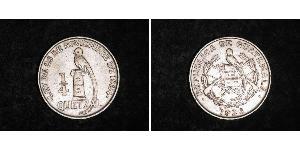 1/4 Quetzal Republic of Guatemala (1838 - ) Silver 