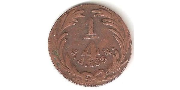 1/4 Real Second Federal Republic of Mexico (1846 - 1863) Cuivre 