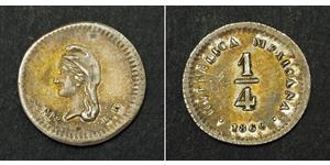 1/4 Real México Plata 