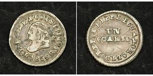 1/4 Real / 1 Quarto Ecuador Argento 