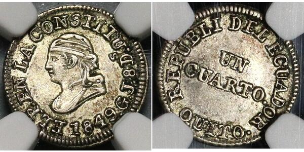 1/4 Real / 1 Quarto Ecuador Plata 