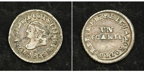 1/4 Real / 1 Quarto Ecuador Silber 