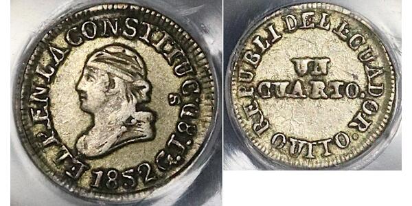 1/4 Real / 1 Quarto Ecuador Silver 