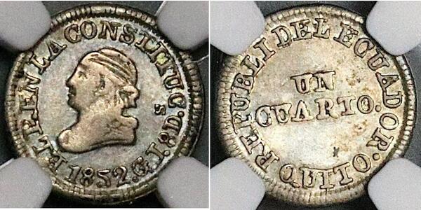 1/4 Real / 1 Quarto Ecuador Silver 