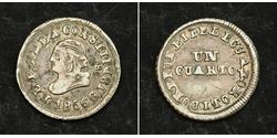 1/4 Real / 1 Quarto Ecuador 銀 
