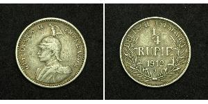 1/4 Rupee Afrique orientale allemande (1885-1919) Argent 