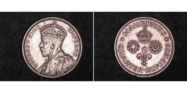 1/4 Rupee Maurice Argent 