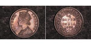 1/4 Rupee Raj britannique (1858-1947) Argent Victoria (1819 - 1901)