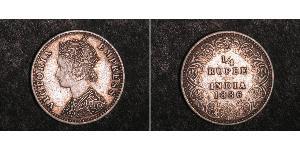 1/4 Rupee Raj britannique (1858-1947) Argent Victoria (1819 - 1901)