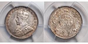 1/4 Rupee Raj britannique (1858-1947) Argent George V (1865-1936)