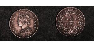 1/4 Rupee Raj britannique (1858-1947) Argent Victoria (1819 - 1901)