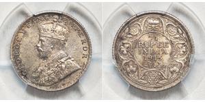 1/4 Rupee Raj britannique (1858-1947) Argent George V (1865-1936)