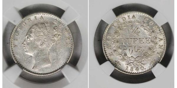 1/4 Rupee Raj britannique (1858-1947) Argent Victoria (1819 - 1901)