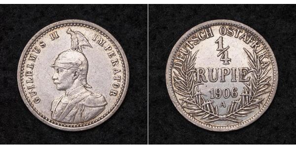 1/4 Rupee Africa Orientale Tedesca (1885-1919) Argento 