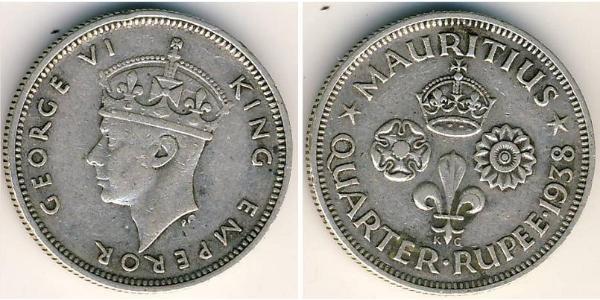 1/4 Rupee Mauritius Argento 