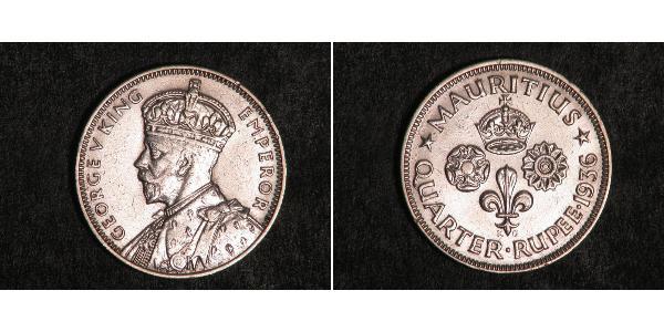 1/4 Rupee Mauritius Argento 