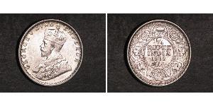 1/4 Rupee Raj Britannico (1858-1947) Argento Giorgio V (1865-1936)