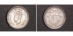 1/4 Rupee Raj Britannico (1858-1947) Argento Giorgio VI (1895-1952)