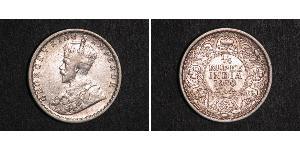 1/4 Rupee Raj Britannico (1858-1947) Argento Giorgio V (1865-1936)