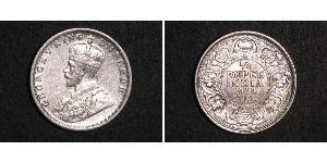 1/4 Rupee Raj Britannico (1858-1947) Argento Giorgio V (1865-1936)