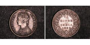 1/4 Rupee Raj Britannico (1858-1947) Argento Vittoria (1819 - 1901)