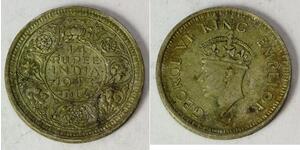 1/4 Rupee Raj Britannico (1858-1947) Argento Giorgio VI (1895-1952)