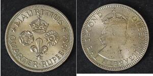 1/4 Rupee Mauritius Copper/Nickel 