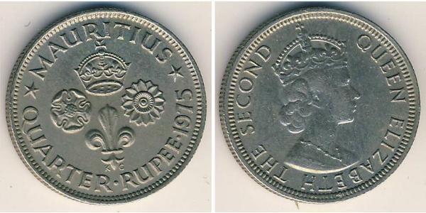 1/4 Rupee Mauritius Copper/Nickel 