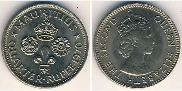 1/4 Rupee Mauritius Kupfer/Nickel 