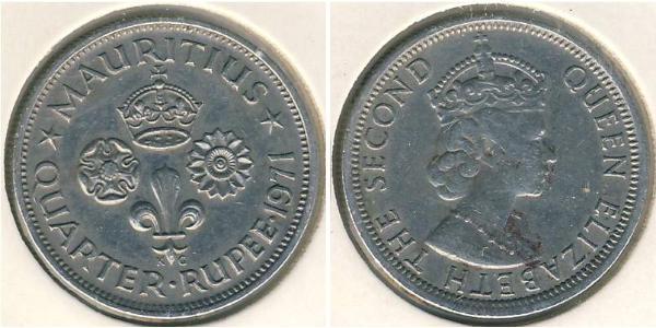 1/4 Rupee Mauritius Kupfer/Nickel 